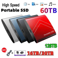 mini External SSD Hard Disk 1/2/8/16/30/60/128TB Portable SSD Solid State Drives USB 3.1 Type C Electronics for Computer