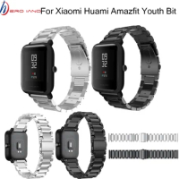 20mm Bracelet for Xiaomi Huami Amazfit Youth Smart Watch Metal Stainless Steel Strap Steel Belt Strap for Amazfit Bip Wrist Band