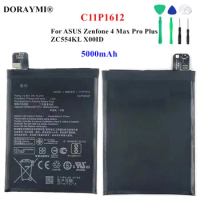 Original 5000mAh C11P1612 Battery For ASUS Zenfone 4 Max Pro Plus ZC554KL X00ID 5.5" Replacement Phone Batteries+Tools