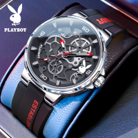 PLAYBOY Nd Watch 3052 (100ของแท้ + ของขวัญ) เรืองแสง30เมตรกันน้ำนาฬิกาควอตซ์แฟชั่นนาฬิกาสำหรับผู้ชายจับเวลานาฬิกาสำหรับผู้ชาย