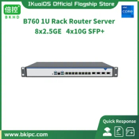 IKuaiOS 1U Rack Router Server LGA1700 Core i3 i5 i7 Intel i226 8x2.5GE With 4x10G SFP Compatible Pfsense Mikrotik B760