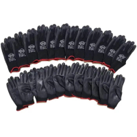 10 Pairs PU Nitrile Safety Coating Work Gloves Palm Coated Gloves Mechanic CE EN388 Working Gloves