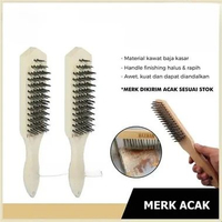 SIKAT KAWAT BAJA / SIKAT KAWAT BAJA GAGANG KAYU 6 BARIS / SIKAT KAWAT BAJA / STEEL WIRE BRUSH / SIKA