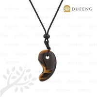 Dufeng - Lucky Yin Yang Fish Crystal Necklace Tiger Eye