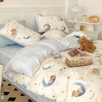 兒童床上全棉四件套100%純棉床單宿舍三件套被套男孩女生床品被罩