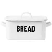 Thickened Enamel Food Crisper Bread Box Snack Box Toast Box Storage Box Can Be Put in Refrigerator Oven B