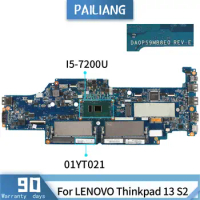 PAILIANG Laptop motherboard For LENOVO Thinkpad 13 S2 DA0PS9MB8E0 01YT021 Mainboard Core SR342 I5-7200U TESTED DDR3