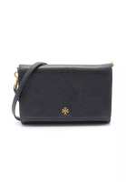 TORY BURCH Pre-loved TORY BURCH shoulder wallet leather black