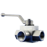 1/4" 3/8" 1/2" 3/4" 1" High Pressure 3 Way Stainless Steel Ball Valve L Type High Pressure Hydraulic Ball Valve