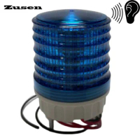 Zusen TB5051-B-J with Buzzer Sound 12v 24v 110v 220v Blue Color Signal Warning Light LED Small Flashing Lamp