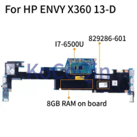 For HP ENVY X360 13-D I7-6500U 8GB RAM Notebook Mainboard TPN-C120 LA-C482P 829286-601,501,001 SR2EZ Laptop Motherboard