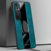 Sarung Kulit Pemegang Cincin, Untuk Xiaomi Mi 10 Ultra, 10 Pro, dan 10S, Sarung Telefon Silikon Magn