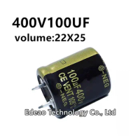 2Pcs/lot 400V 100UF 400V100UF 100UF400V volume: 22X25 mm audio power amplifier inverter aluminum electrolytic capacitor