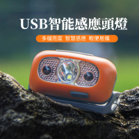 【夜遊必備】USB智能感應頭燈(LED 夜釣 釣魚燈 工作燈 登山燈 戶外燈 露營燈 頭戴燈)