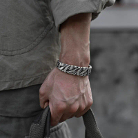 Thai Handmade Woven Bracelet for Men, Unique Retro Niche Open Cuff Bracelet, Wide Bracelet for Men
