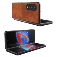 Leather Case for Samsung Galaxy Z Fold 3 5G Slim Lightweight Protective Case Shockproof Cover Elegant Business Case
