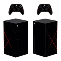 Black And Red For Xbox Series X Skin Sticker For Xbox Series X Pvc Skins For Xbox Series X Vinyl Sticker Protective Skins 1