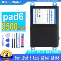 8500mAh GUKEEDIANZI Battery For Pad6 For iPad 6 Air 2 A1547 A1566 A1567 IPad6 Air2 Rechargeable Batteries + Free Tools