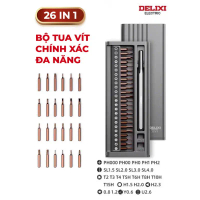 Bộ Tua Vít 26 Chi Tiết  Đa Năng Delixi Sửa Chữa Điện Thoại Laptop Máy Tính Bảng Chính Xác Tiện Lợi