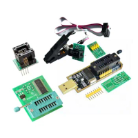 CH341A Flash BIOS USB Programmer Module + SOIC8 Clip + 1.8V Adapter + SOIC8 Adapter