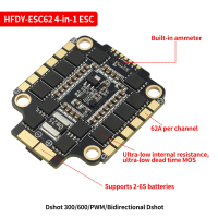 FPV STF43562 หอควบคุมการบิน FC435 ตัวควบคุมการบิน ESC62A แบบ 4 ใน 1 AM32 ESC