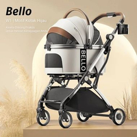Bello Pet Stroller Detachable Signature WM01 Aluminium Alloy White