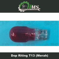 Dop Riting T13 (Merah) Harga Per 1 PC - Bohlam Lampu Sein Sen Ritting Reting 12 Volt 10 Watt Warna M