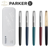 Genuine Parker 51 Luxury Brand Series Fountain Pen Stainless Steel/18K Gold Nib Business Office Gift Writing Classic Retro Pen
