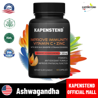 KAPENSTEND MPROVE IMMUNITY Vitamin C + Zinc dengan 300 MA Ginseng FPI Vitamin D3 5000 IU Organik Ash