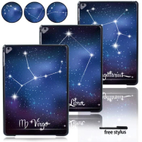 For Apple IPad 2017 5th Gen/2018 6th Gen/iPad Air/Air 2/iPad Pro 9.7 Inch Tablet Case with Starry Pictures of 12 Constellations