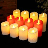 LED Flameless Candles , 1PCS/ 3PCS LED Candles Lights Battery Operated Plastic Pillar Flickering Candle Light for Party Decor