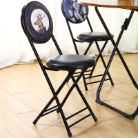 小凳子家用靠背大人折疊小椅子客廳帶靠背餐椅可收納便攜電腦椅