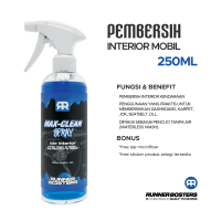 Runner Boosters - Max Clean Spray Pembersih Interior Mobil All purpose Untuk Jok Plafon Dashboard Bo