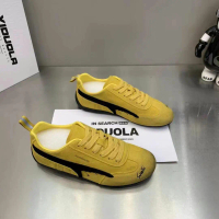 Racing shoes in ginger yellow with thin soles, German training shoes, unisex, 2026 spring and autumn