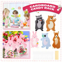 10 Cartoon Candy Bags Animal Cards Candy Bag Set Candy Packaging Bag Baking Bag Easter Candy Bag For Home Wall Decoration