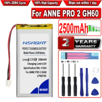 HSABAT 2500mAh LP402764 Battery for ANNE PRO 2 GH60 POKER2 Obins RGB Wireless Mechanical keyboard