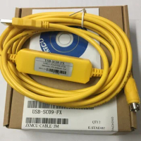 USB-SC09-FX PLC Programming Cable For Mitsubishi Compatible FX-USB-AW Immunity FX2N/FX1N/FX0N/FX0S/FX1S/FX3U