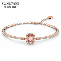 SWAROVSKI 施華洛世奇 Millenia 手鐲, 八角形切割 Swarovski 鋯石, 粉紅色, 鍍玫瑰金色調