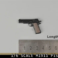 Hot Sales Scale 1/6 Black Color Weapon M1911 Pistol Can't Be Fired Model For Usual Doll Soldier Accessories