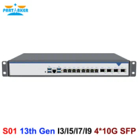1U Rackmount Firewall LGA1700 Core i9 13900 i7 13700 i5 13400 Intel i226 8x2.5GE With 4x10G SFP VPN Router PC pfSense OPNsense