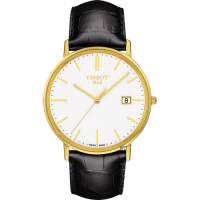 TISSOT 天梭 官方授權 18K金 Goldrun 石英錶 雙11買買節 送禮首選-白x黑/38mm T9224101601100