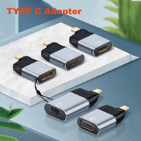 USB Type-C to HDMI-compatible/Dp/Mini Dp/Vga/RJ45 PD 100W Cable 4K@60Hz Converter Huawei fast charge Adapter