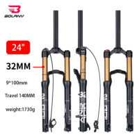 Bolany Manitou Suspension Mtb Bike 24"Air Fork Bicycle Remote Lockout Manual Control Straight Tube For XC Bicycle Part Accessory