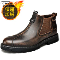 Camel Active New Fashion Autumn Boots For Man Shoes Brand Design Light Casual Boots Men Shoes Comfy Elastic band Men Boots