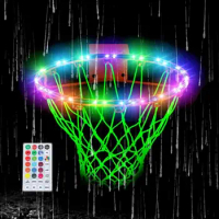 Basketball Rim Lights With Remote Basketball Rim Led Light With Remote Control 16 Color Change Light Up Basketball Rim Light
