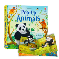Peep Inside Usborne Pop-Up Animals in English 3D Flap Picture Book Baby Children Enlightenment Reading Books for kids
