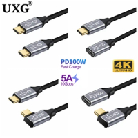 3M 2M 1M USB C Extension PD 4K Cable Type C Fast charging data Cord USB-C Thunderbolt 3 for Xiaomi Nintendo Switch USB 3.2 Cable