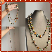 [COD] Bush Colorful Antique Necklace Seashell Beads Bohemian Long Necklace Fashion Vintage Double La