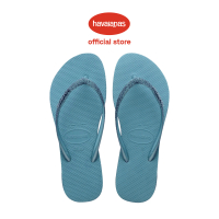 【havaianas 哈瓦仕】拖鞋 女鞋 夾腳拖 閃亮 巴西 Slim Sparkle II 藍 4146937-1671W(哈瓦士)