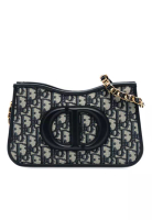 Dior 二手 Dior Mini Oblique 帆布 CD Signature Hobo 手提包